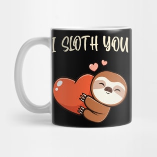 I Sloth You Cute Sloth Love Hearts Fun Animals Mug